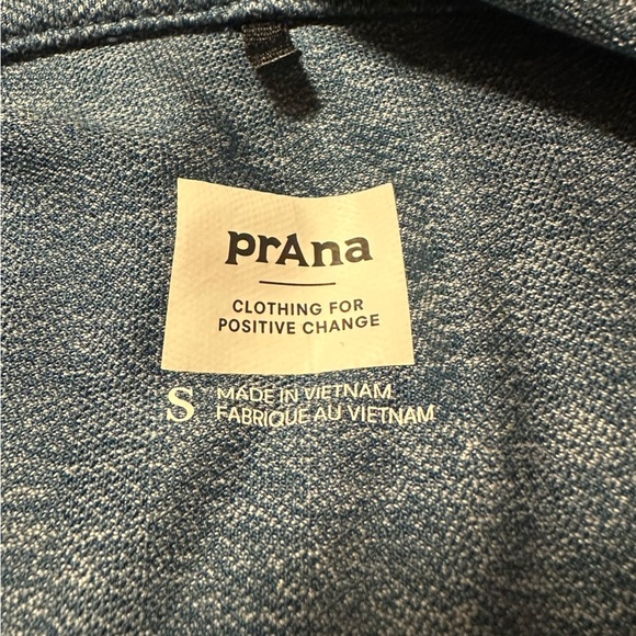 Prana Teal Blue Cropped Performance Hoodie Sweatshirt - Picture 9 of 10